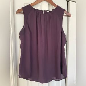 Plum short sleeve blouse double lined